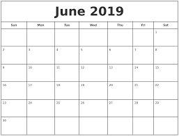 Print A Free Monthly Calendar In 2020 June Calendar Printable June 2019 Calendar Calendar Printables
