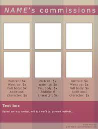 100% money back guarantee · online customers support Edited Commission Sheet Psd Template By Ynne Black Stock On Deviantart