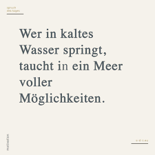 Wer In Kaltes Wasser Springt Taucht In Ein Meer Voller