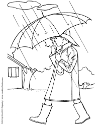 Spring Season Coloring Page Boy With Umbrella Spring Coloring Sheets Coloring Pages For Boys Spring Coloring Pages