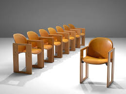 Dining chairs don't just have to look good, but should feel good, too. Afra And Tobia Scarpa Set Of Eight Dialogo Cognac Leather Dining Chairs Antique Dining Room Chairs Dining Chairs Leather Dining