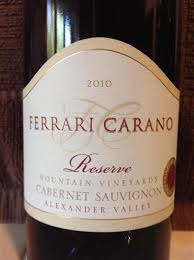 Explore thousands of wines, spirits and beers, and shop online for delivery or pickup in a store near you. 2010 Ferrari Carano Cabernet Sauvignon Reserve Usa California Sonoma County Alexander Valley Cellartracker