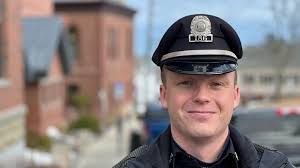 New cop, old beat! This week's photo comes from Cpt. Jason Higgins of the  Plymouth Police Department in Massachusetts. In the photo, Officer Cam  Fleming walks the beat in Historic Plymouth Center.