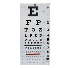 Snellen Eye Chart 20 Distance Eye Cards Eye Charts