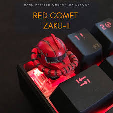 Mobile Suit Gundam Zaku 2 Artisan Keycap Cherry Mx Mechanical Keyboard 3d Printed Polylootxyz Makerlife Makersgonnamak Gaming Pc Build Keyboard 3d Printing