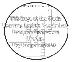Tts Days Of The Week Bahasa Inggris Smp Mts