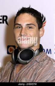 Rob Rolfe of Enter Shikari arrives at the Metal Hammer Awards held at Koko,  north London Stock Photo