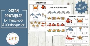 You can grab them all by clicking the image below. Free Printable Preschool Ocean Worksheets