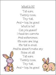 Bunny Poem Easter Preschool Preschool Poems Kindergarten Poems