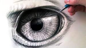 Drawing of paints and pencil. How To Draw An Eagle Eye Youtube