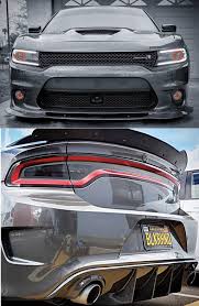dodge charger front lip splitter rear diffuser rear wing 2015 19 charger lip rear diffuser rear wing 2015 2020