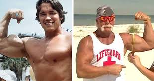 The key figure in wwe's rise from regional attraction to worldwide entertainment leader in the 1980s, the hulkster's superhuman size and undeniable charisma set the standard for what a superstar should be. Arnold Vs Hulk Hogan Wer Hatte Den Grosseren Gannikus De