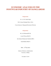 Pdf Economic Analysis On The Footwear Industry Of