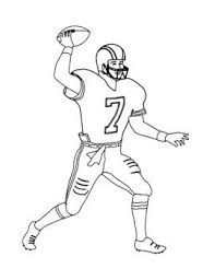 Football Player Will Throw The Ball Coloring Page For Kids Football Coloring Pages Sports Coloring Pages Coloring Pages For Kids