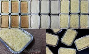 Sapukan krim cheese di atas separuh kek tadi, kemudian letakkan sebahagian lagi kek di atasnya. Mini Snow Cheese Cake Sunah Suka Sakura