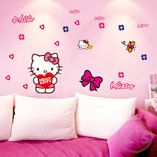 Do you assume kids bedroom for girls hello kitty seems nice? Zs Sticker Hello Kitty Wall Stickers Cartoon Wall Decal For Kids Room Vinyl Children Room Decor Girls Room Stickers Buy At The Price Of 3 30 In Aliexpress Com Imall Com