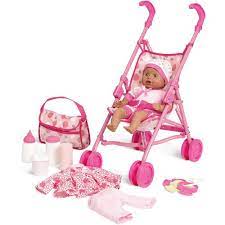 Kid Connection 13 African American Baby Doll Stroller Set Walmart Com