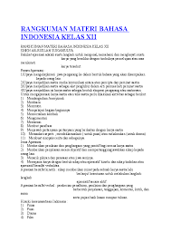 Rpp bahasa indonesia kelas xii semester 1. Rangkuman Materi Bahasa Indonesia Kelas Xii Carlshon Chant Academia Edu