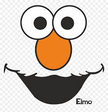 In the middle of his face, draw a diamond shape that starts at the top of his eyes and goes down into his mouth. Sesame Street S Showroom Clipart Sesame Street Elmo Face Hd Png Download Vhv