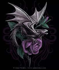 Purple Rose Dragon Anne Stokes Dragon Dragon Pictures Dragon Rise
