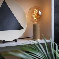 Tala Oak And Brass Touch Lamp With 3 Stage Dimming Fitting Type From Dusk Lighting Uk Modern Lighting Affordable Touch Lamp Lamp
