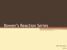 Bowens Reaction Series