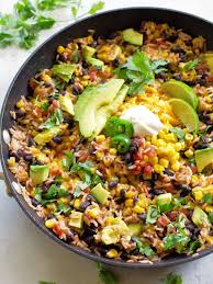 One Pan Spicy Mexican Rice Skillet Recipe Spicy Mexican Rice Spicy Rice Mexican Rice