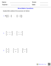 Algebra 2 Worksheets Matrices Worksheets Word Problem Worksheets Algebra 2 Worksheets Matrix