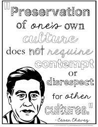 Click on the coloring page to open in a new widnow and print. Cesar Chavez Art Project Cesar Chavez Spanish Heritage Month Cesar Chavez Day