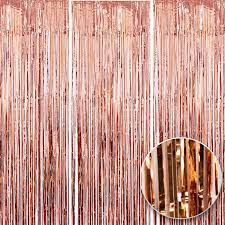 Streamers fit the description of a conservative way to invest in precious metals for five. Amazon Com Xtralarge Rose Gold Fringe Curtain 3 2x10 Feet Rose Gold Party Decorations Pack Of 3 Rose Gold Foil Curtains Rose Gold Streamers Metallic Rose Gold Backdrop For Birthday