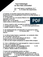 Identificarea distribuţiei, selectivităţii, intensităţii motivaţiei pentru diferite obiecte. Test Psihologic Politie Exemplu