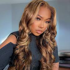 Lolly Highlight Wig 5x5 Wear Go Wigs #P4/27 Pre Plucked Bleached Knots