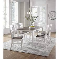 Skempton dining table and chairs (set of 7). Amazon Com Signature Design By Ashley Skempton Dining Room Table And Chairs Set Of 7 White Light Brown Table Chair Sets