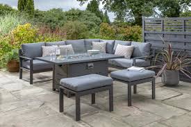 Cheapest fire pit dining table set with chairs. Norfolk Leisure Titchwell Casual Corner Dining Set With Fire Pit Table Cambridge Home Garden