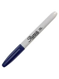Sharpie ink is exceptionally permanent on most surfaces, including paper, plastic, metal. Sharpie Permanent Fine Point Marker Navy Office Depot