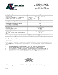 Get it as soon as tue, aug 10. Coleman Mach Data Inquiry Sheet 471x3 79x5 Manualzz