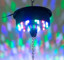 LED Light Rotating Heavy Duty Motor For Hanging Mirror Disco Ball, 5 RPM  Battery Operated Motor With 8" Hanging Chain