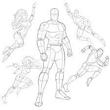 Comic Book Heroes Pose Pack Ram Drawing Poses Anime Poses Reference Superhero Sketches