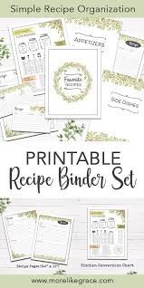 Printable Recipe Binder Kit Recipe Cards Digital Recipe Book Recipe Pages Recipe Organizer Brid In 2021 Digital Recipe Book Family Recipe Book Recipe Book Diy