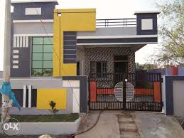 30×35 ft south indian house front elevation plan with concrete slab foundation and wood framed structure is an ideal home for any person. Single Floor Indian Normal House Front Elevation Designs Novocom Top