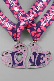 Heart Shaped Two Part Interlocking Virtual Race Medal In 2020 Race Medal Virtual Races Medals Custom Belt Buckles