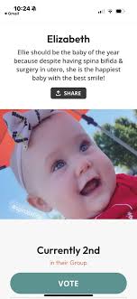 Vote for Baby Elizabeth in Baby of the Year Contest
