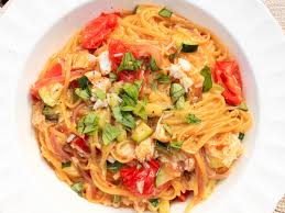 Linguine With Zucchini Tomato And Crab Recipe Serious Eats