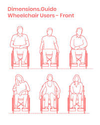 Wheelchair Users Front Wheelchair Vector Illustration Character Drawing People
