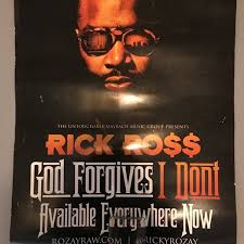Rick Ross 23”x18” Promotional Poster 2012 God Forgives I Don Art & Decals