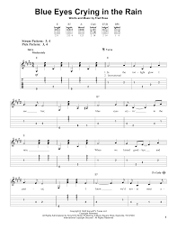 Blue eyes crying in the rain tab pdf