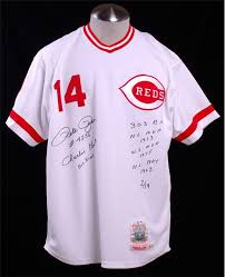 He feels the need to belittle people's accomplishments as if it somehow. Pete Rose Signed 1976 Replica Reds Stat Jersey