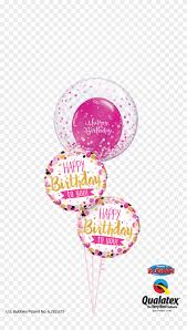Pink Gold Confetti Birthday Bouquet At London Helium Blue 1st Birthday Balloons Png Clipart 3263713 Pikpng