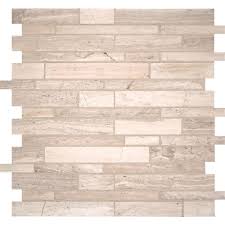 Msi White Quarry Interlocking 12 In X 12 In X 10 Mm Honed Marble Mesh Mounted Mosaic Wall Tile 1 Sq Ft Smot Wq Ilh10mm The Home Depot Mosaic Wall Tiles White Marble Mosaic