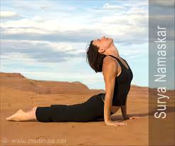 The surya namaskar (sun salutation) is a series of 12 yoga poses meant to give praise to the sun. Surya Namaskar Sun Salutation Steps Mantras Benefits